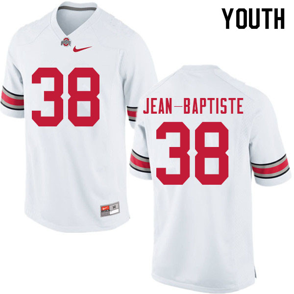 Youth #38 Javontae Jean-Baptiste Ohio State Buckeyes College Football Jerseys Sale-White
